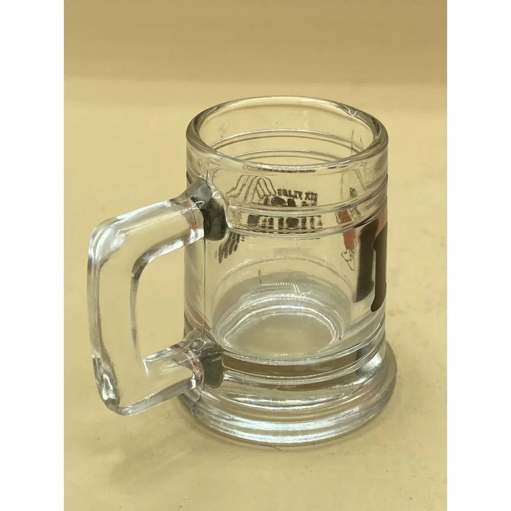 Six Flags Magic Mountain CA Amusement Park Clear Glass Shot Glass Mini Stein